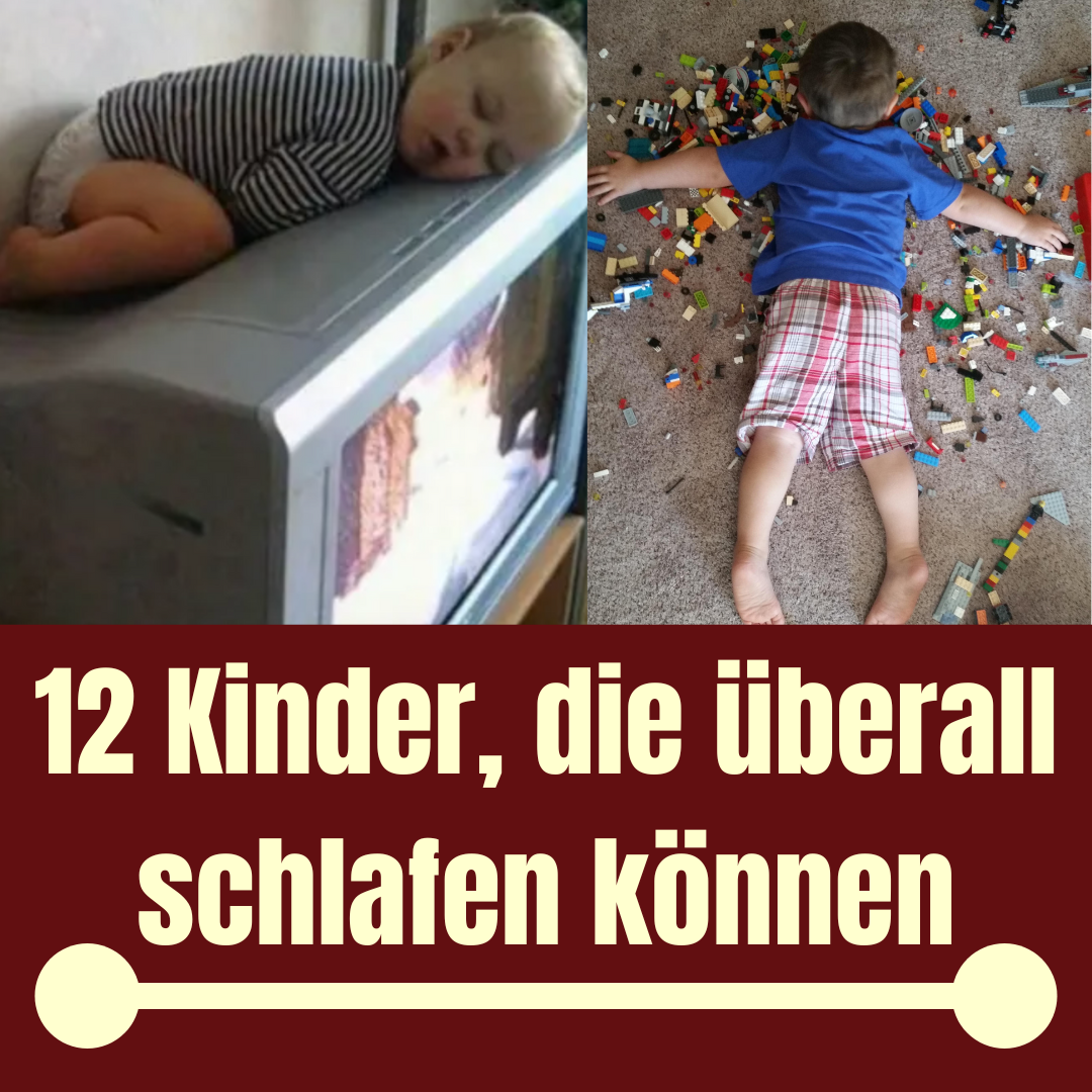 12 Kinder, die überall schlafen können