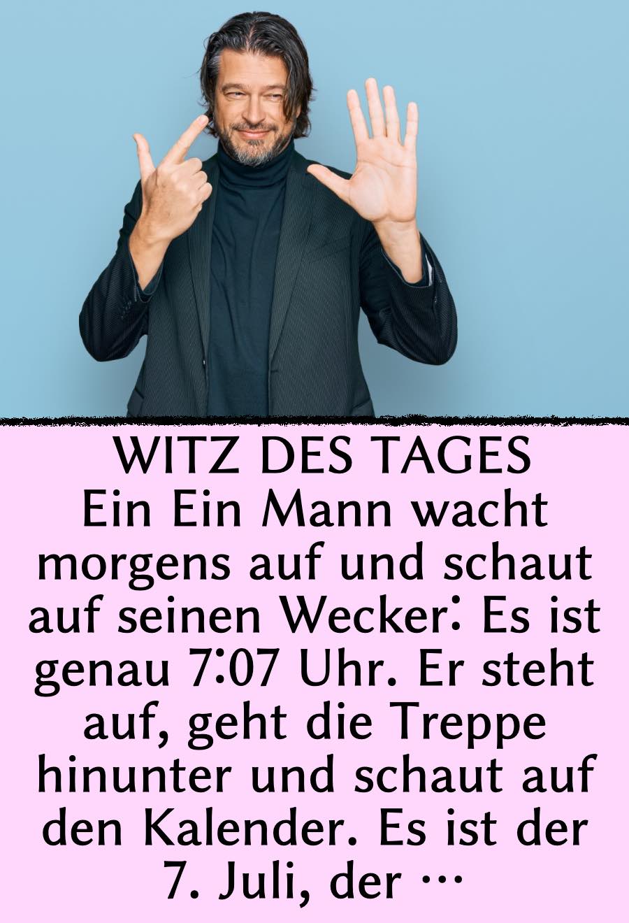 Witz des Tages: Mann erlebt unerhörte Zufälle