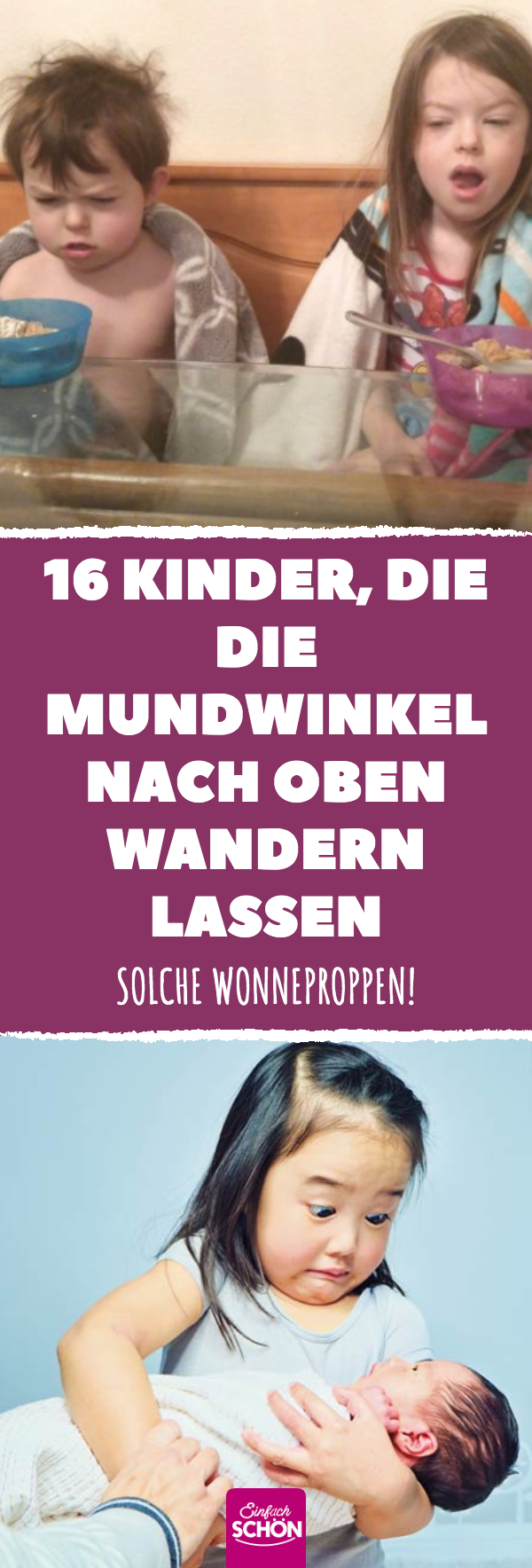 16 lustige Kinder, die einen zum Lachen bringen