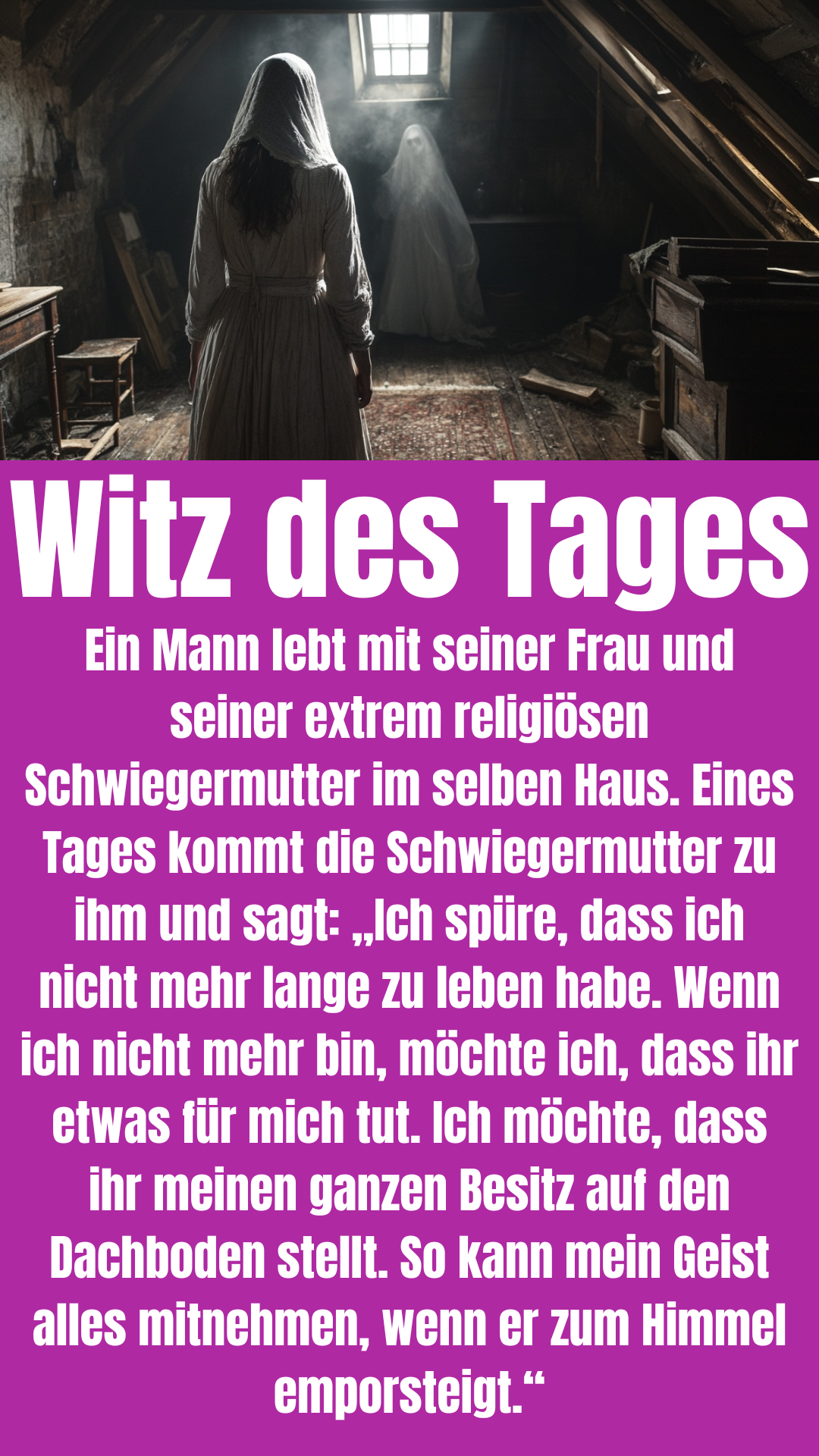 Witz des Tages: Letzter Wille von Schwiegermutter