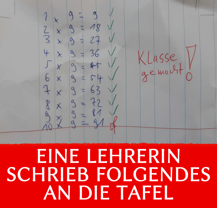 Gleichnis aus dem Alltag: Lehrerin macht Mathe-Fehler