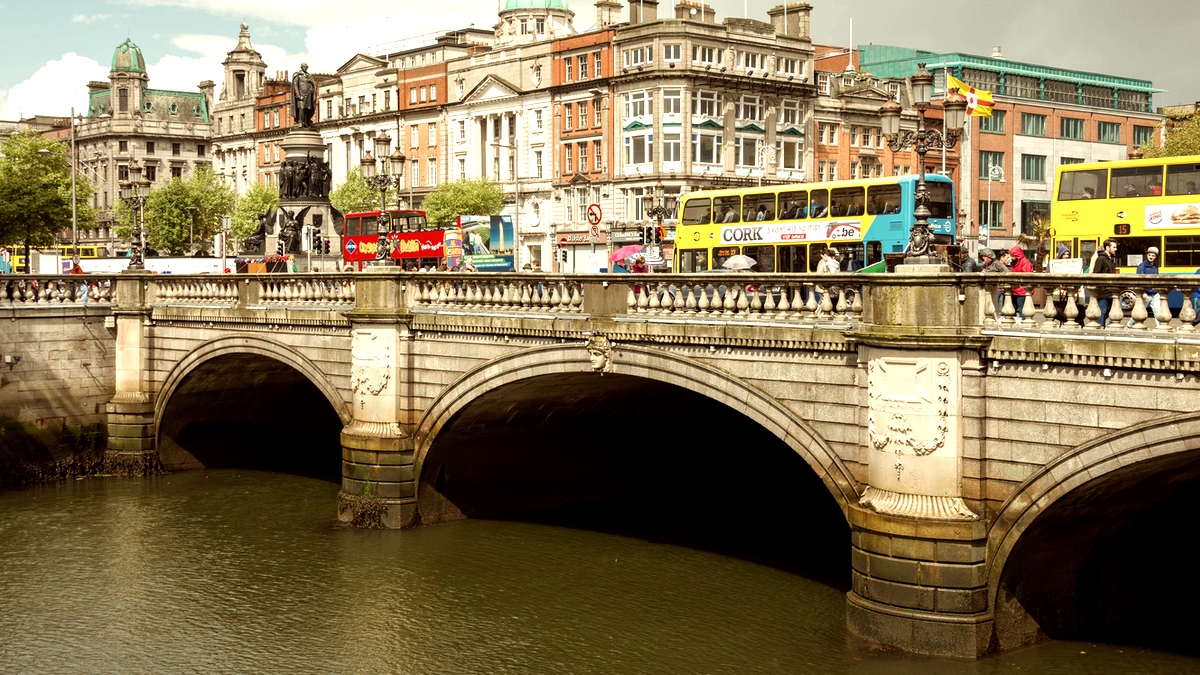 O'Connell Bridge in Dublin.