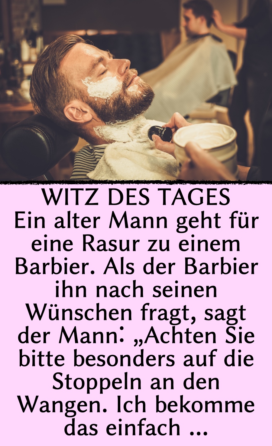 Witz des Tages: Barbier lüftet ekliges Rasur-Geheimnis