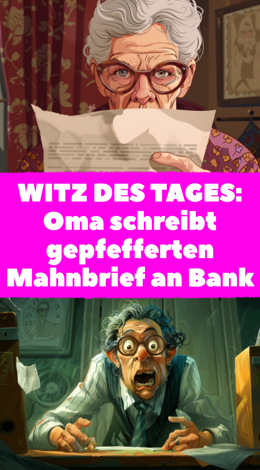 Witz des Tages: Die Bank ließ ihren Check platzen, also schrieb diese Oma einen großartigen Brief