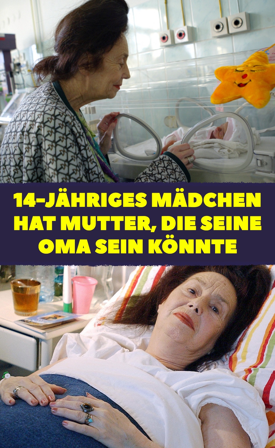 14-jähriges Mädchen hat Mutter, die seine Oma sein könnte