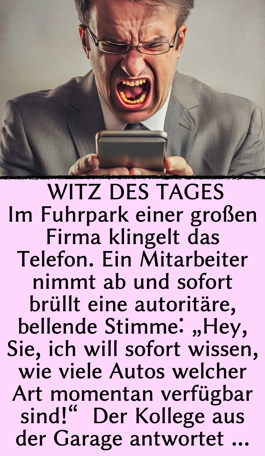 Witz des Tages: Mitarbeiter beleidigt Boss