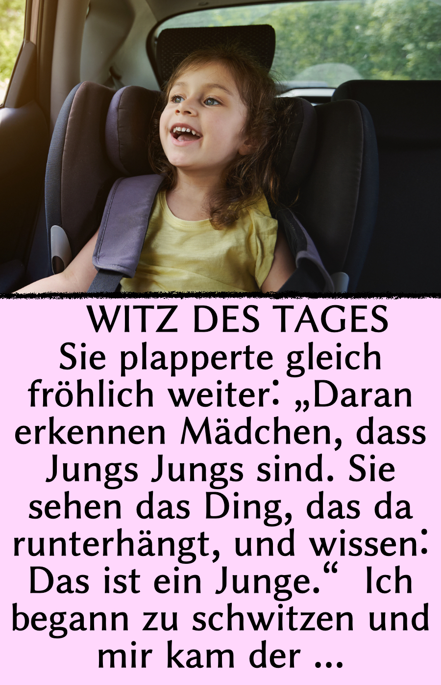 Witz des Tages: Kleines Mädchen bringt Vater in Bedrängnis