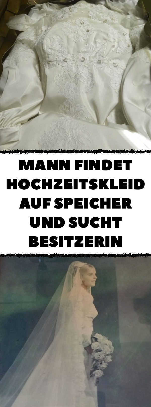 Mann findet Hochzeitskleid auf Speicher und sucht Besitzerin